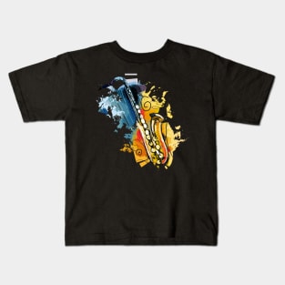 watercolor saxophone Kids T-Shirt